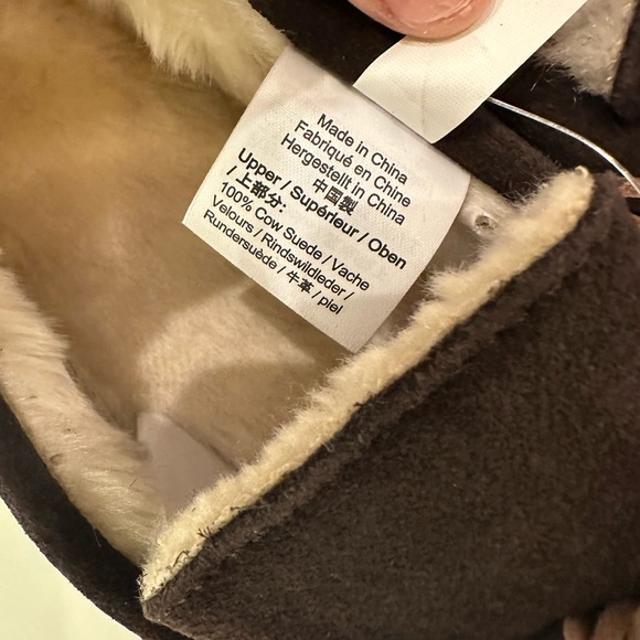 J.Crew Sherpa-lined suede slippers men’s NWT - Picture 14 of 16